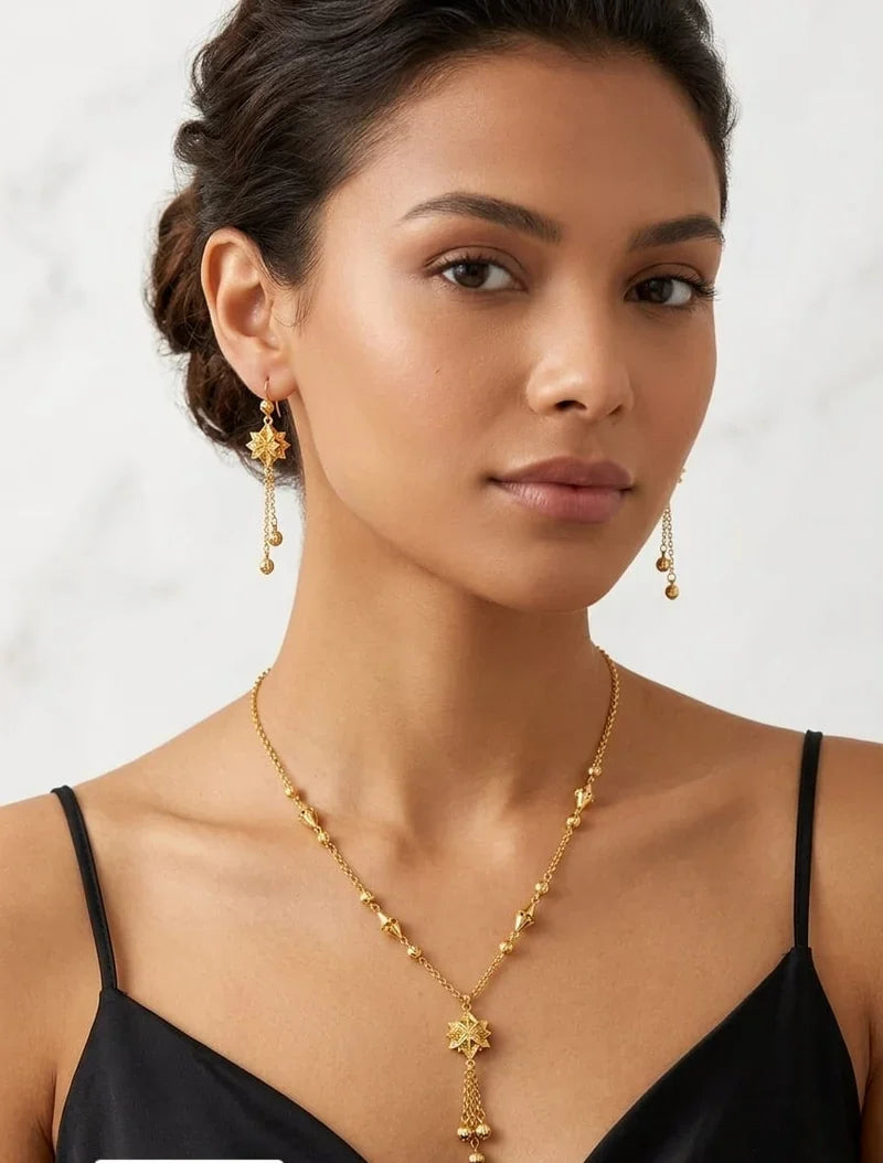 Elegant Star Tassel Necklace Set